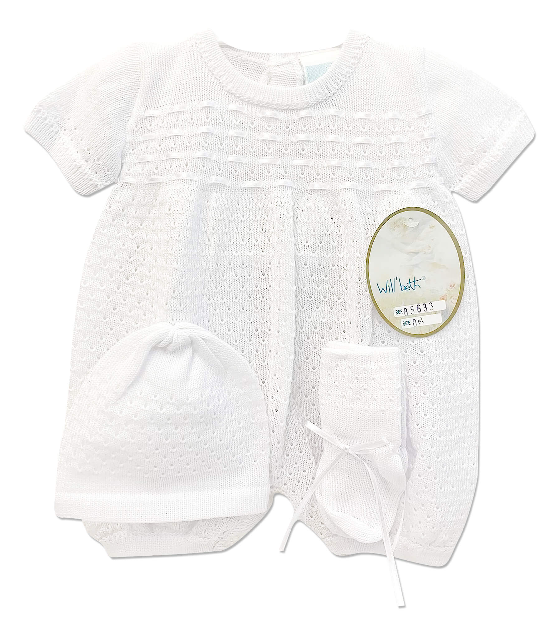Knit Romper 3pc Knit Set