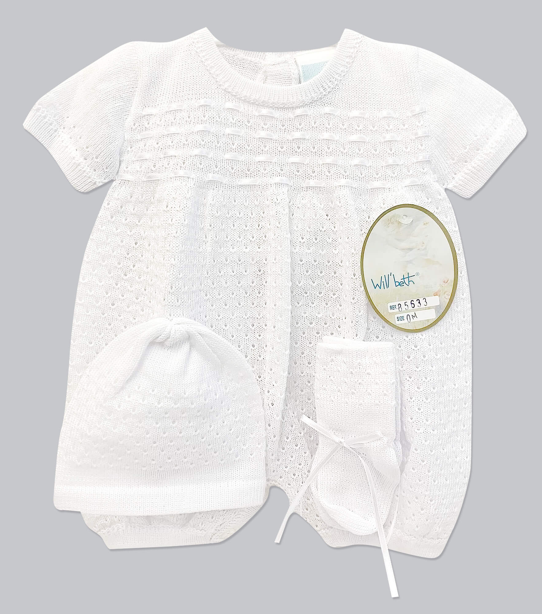 Knit Romper 3pc Knit Set