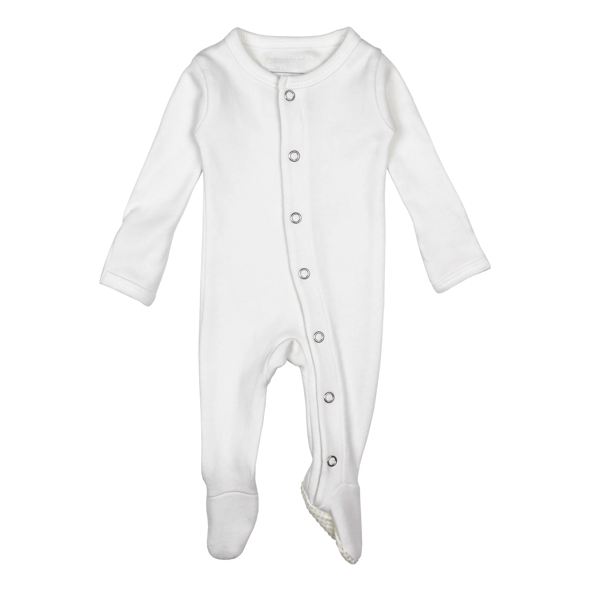 White Organic Snap Footie