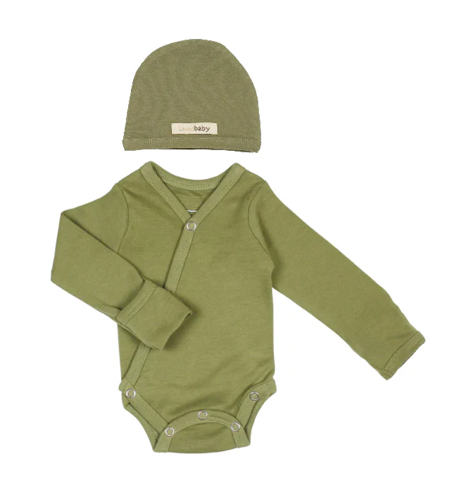 Sage Organic L/S Kimono Bodysuit
