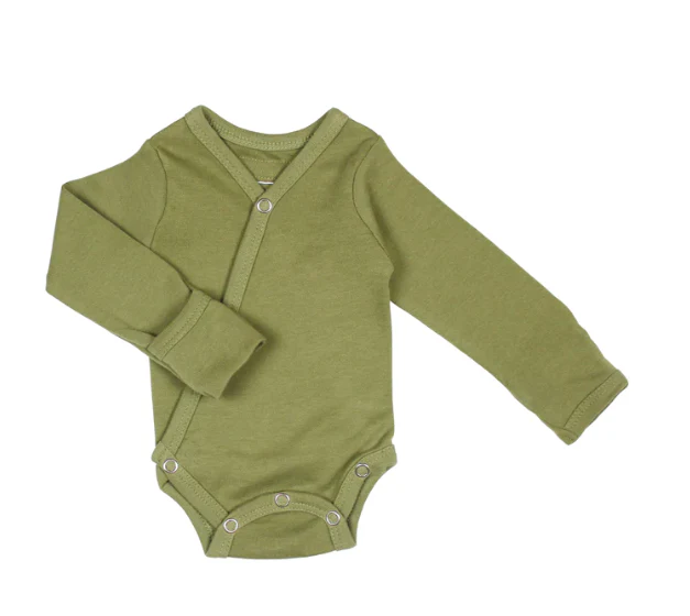 Sage Organic L/S Kimono Bodysuit