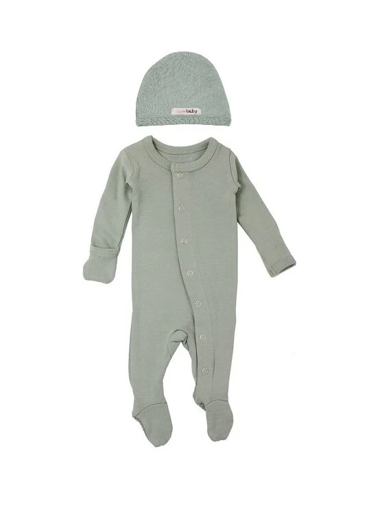 Seafoam Organic Snap Footie