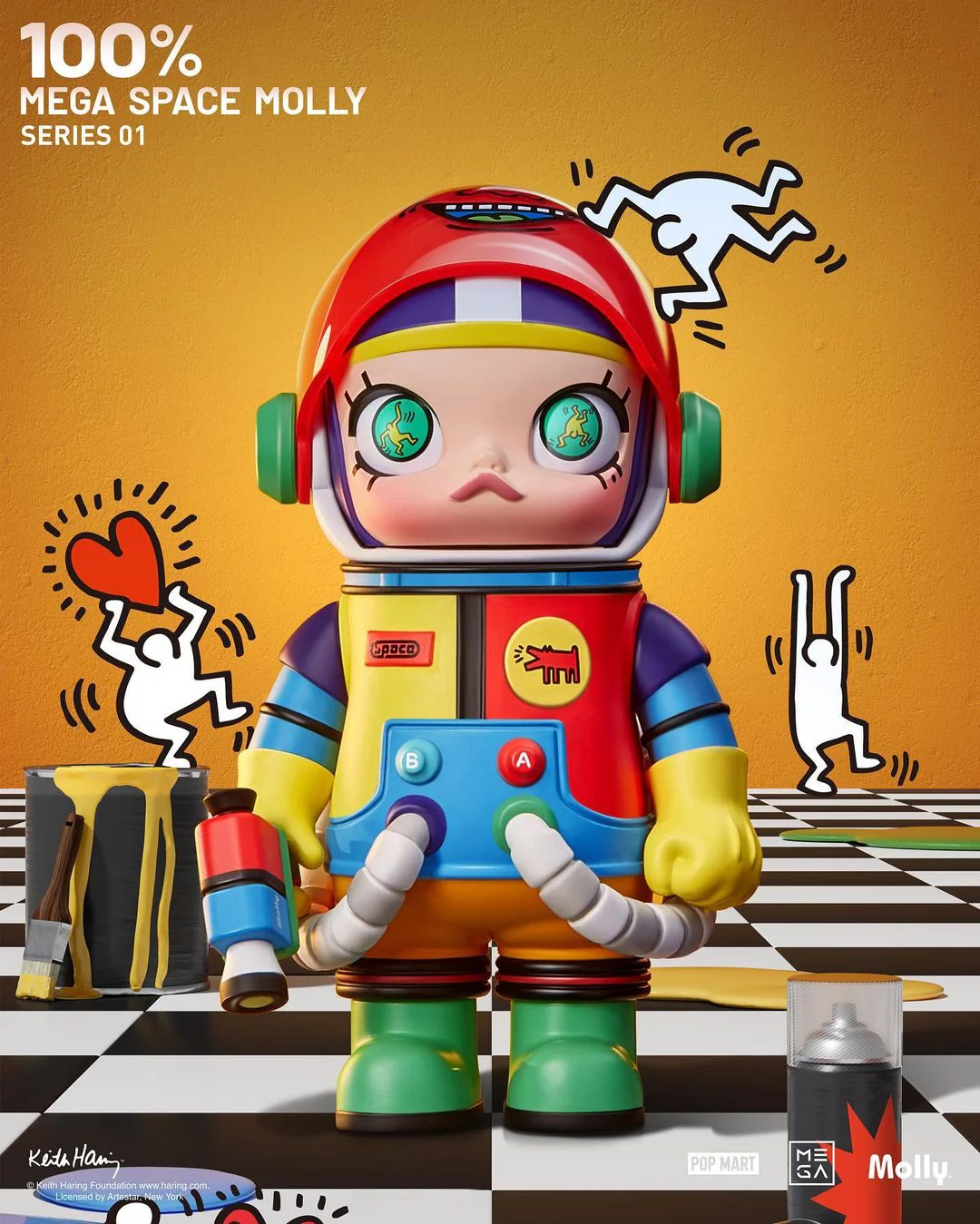 POP MART MEGA Collection 100% Space Molly Series 1