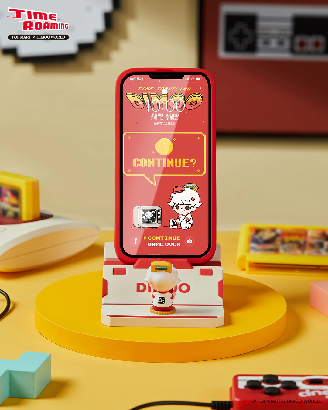 POP MART Dimoo Time - Traveling Series - Mobile Phone Holder