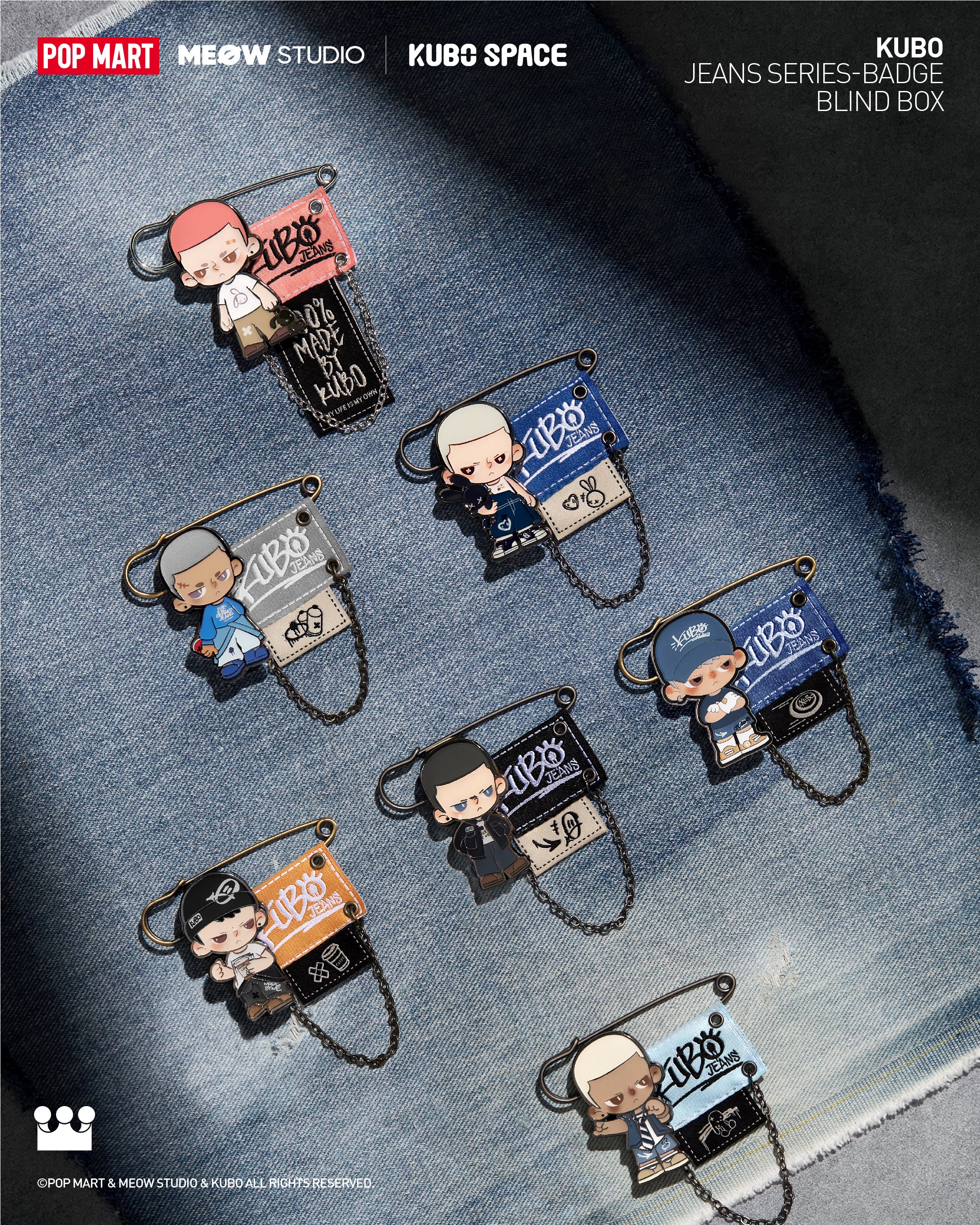POP MART Kubo Jeans Series - Badge Blind Box