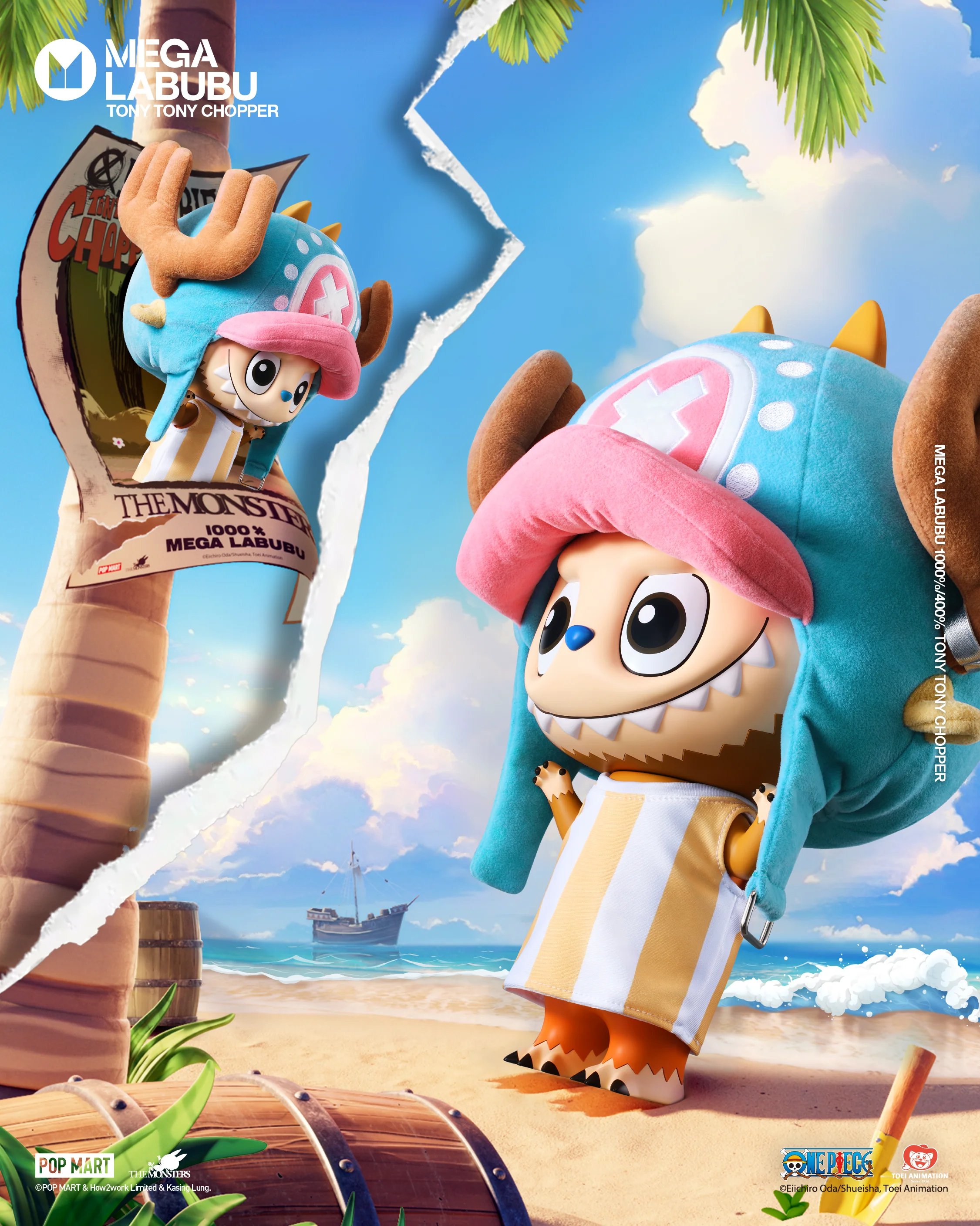 POP MART MEGA LABUBU 400% TONY TONY CHOPPER