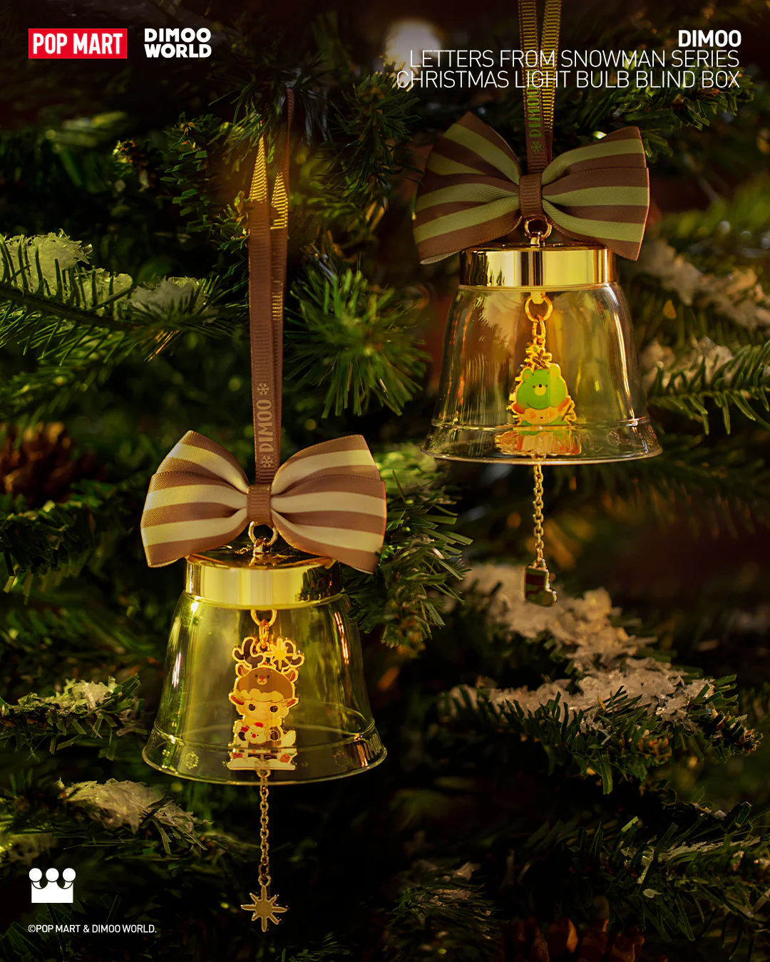 POP MART Dimoo Letters from Snowman Series - Christmas Light Bulb Blind Box