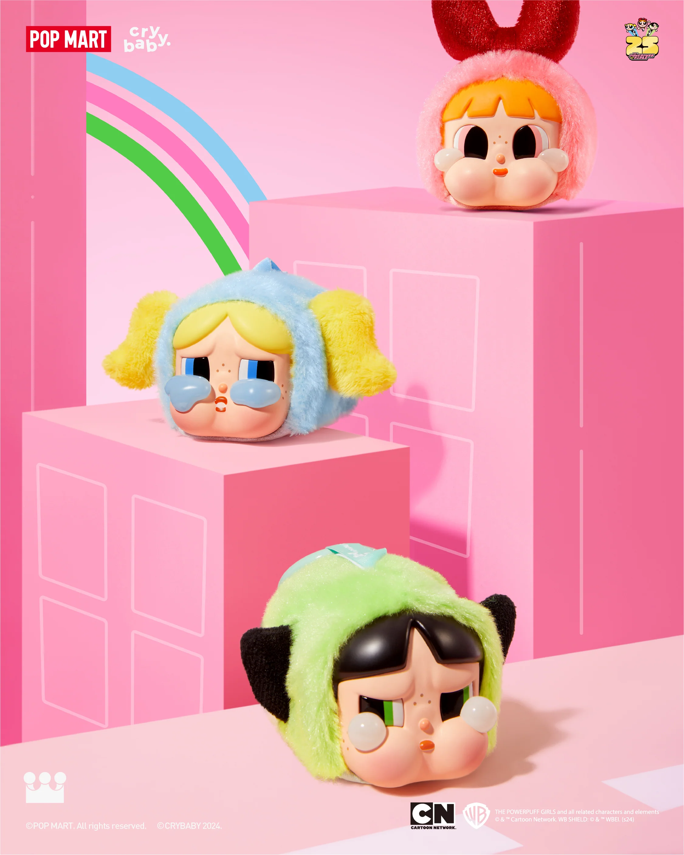 POP MART CRYBABY × Powerpuff Girls Series-Vinyl Face Plush Blind Box