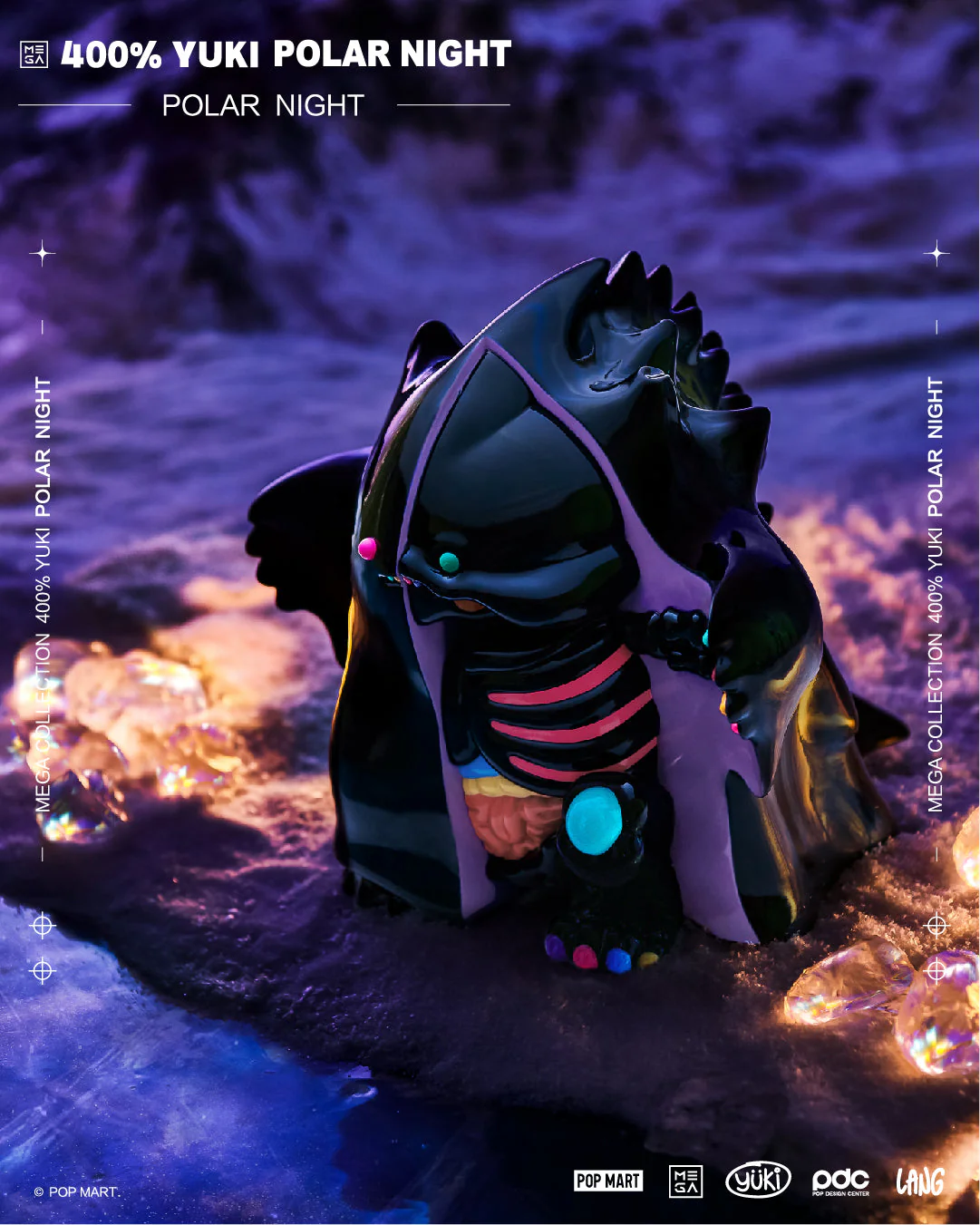 POP MART Mega Reserve Series 400% Yuki Polar Night