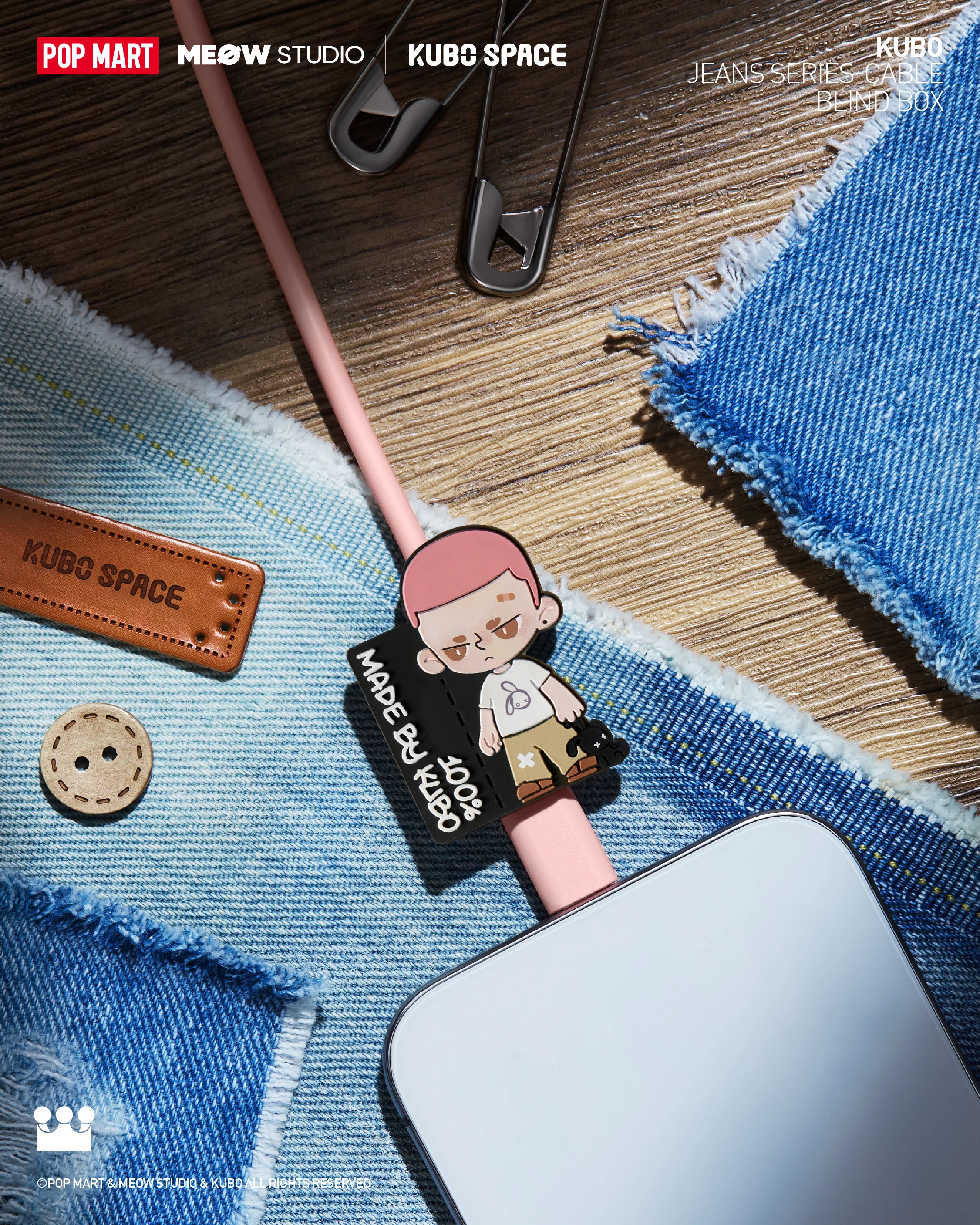 POP MART KUBO JEANS SERIES-Cable Blind Box (Type-C)