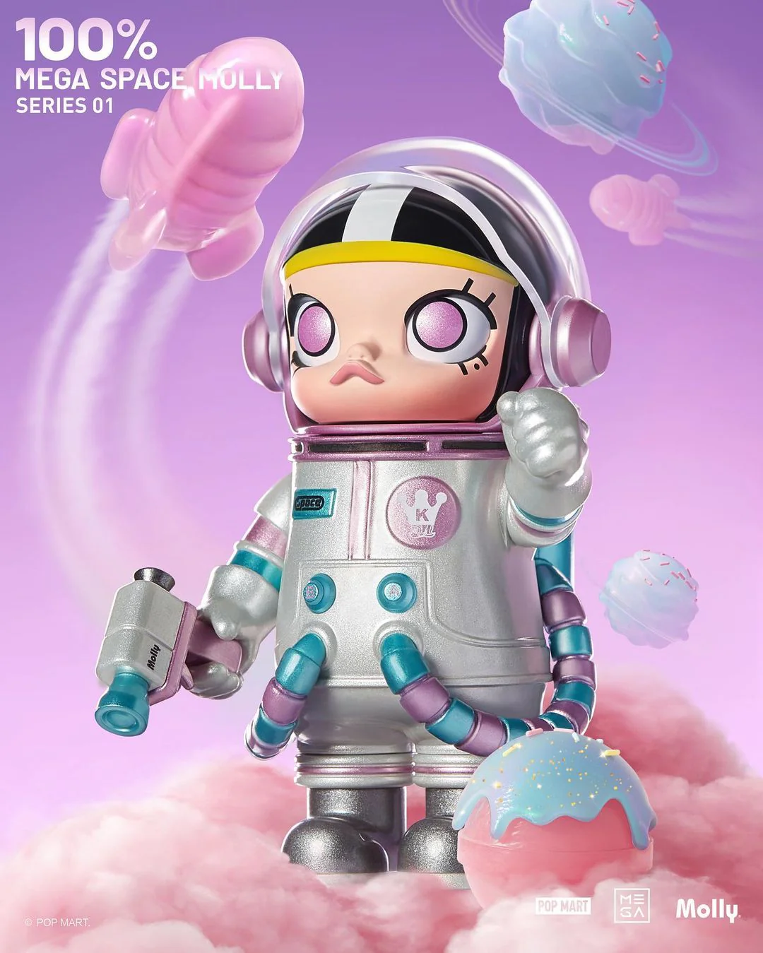 POP MART MEGA Collection 100% Space Molly Series 1