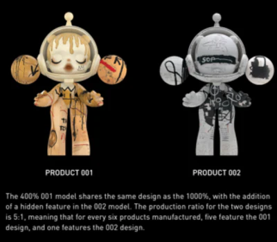 MEGA α SKULLPANDA 400% JEAN-MICHEL BASQUIAT