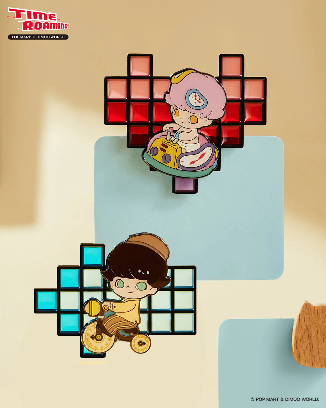 POP MART Dimoo Time - Traveling Series - Fridge Magnet