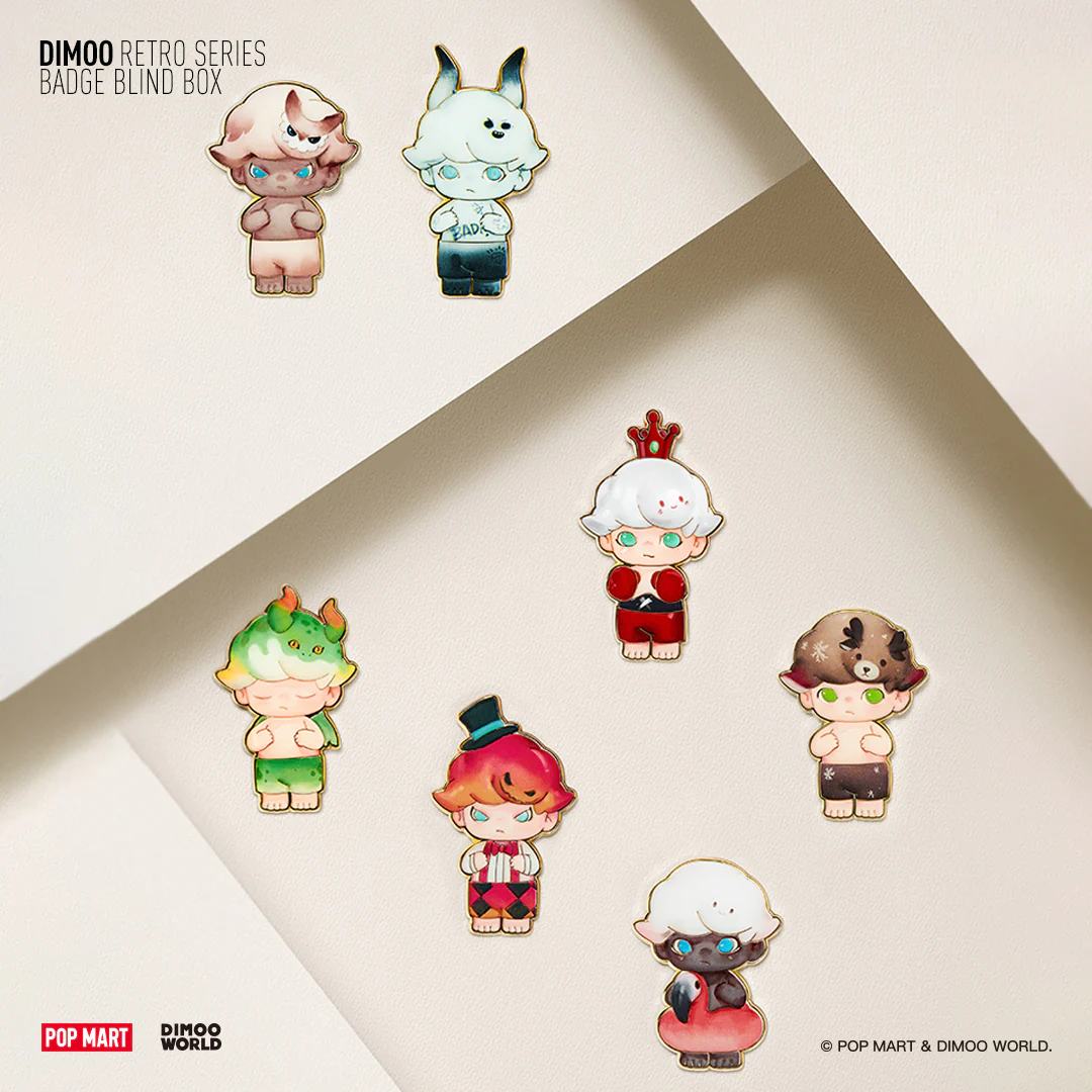 POP MART Dimoo Retro Series - Blind Box Badge