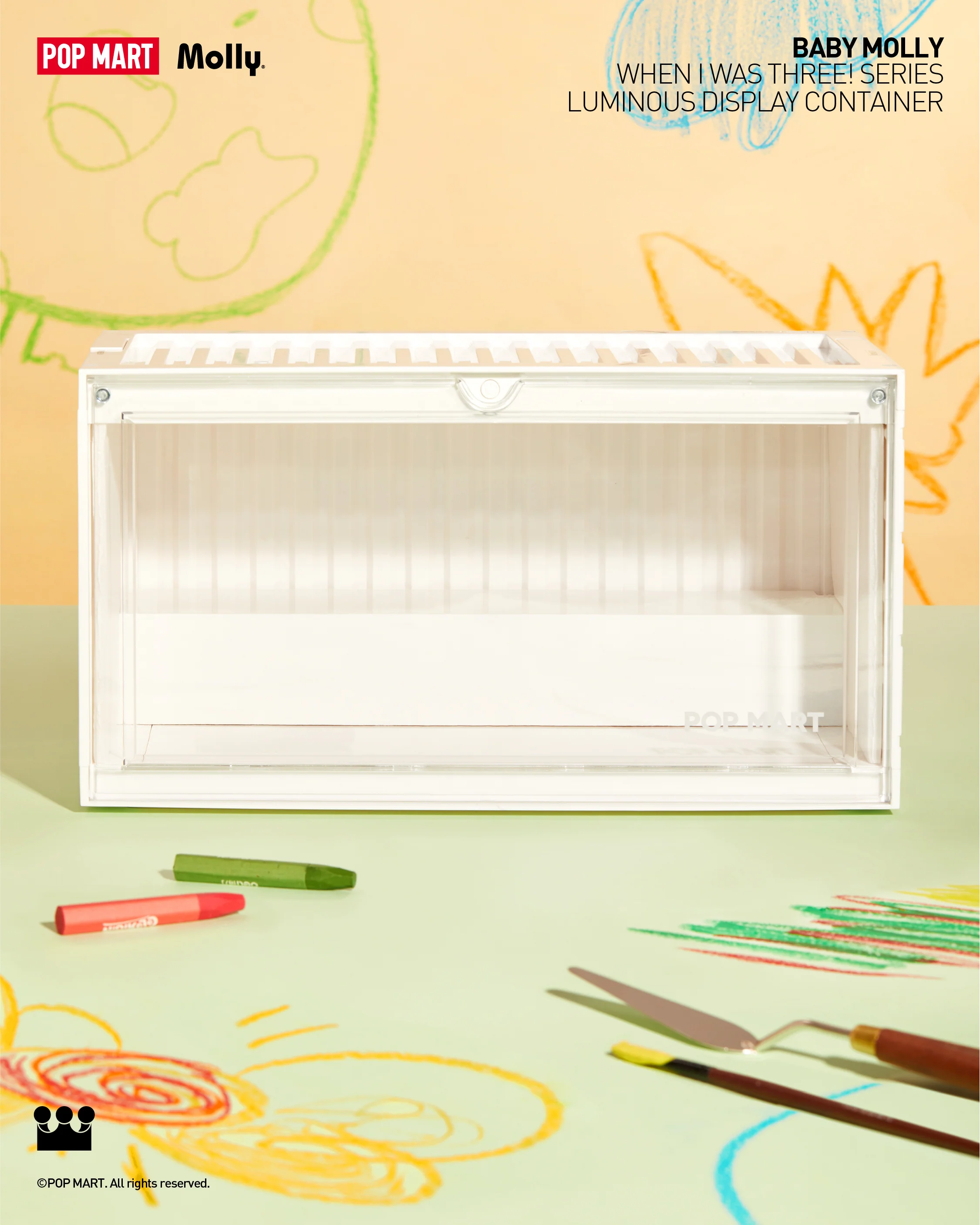 POP MART Baby Molly When I Was Three! Series-Luminous Display Container