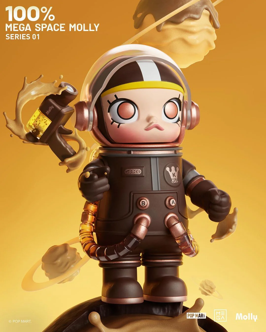 POP MART MEGA Collection 100% Space Molly Series 1