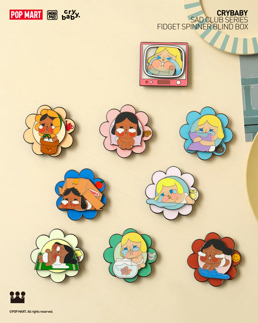 POP MART CRYBABY Sad Club Series-Fidget Spinner Blind Box
