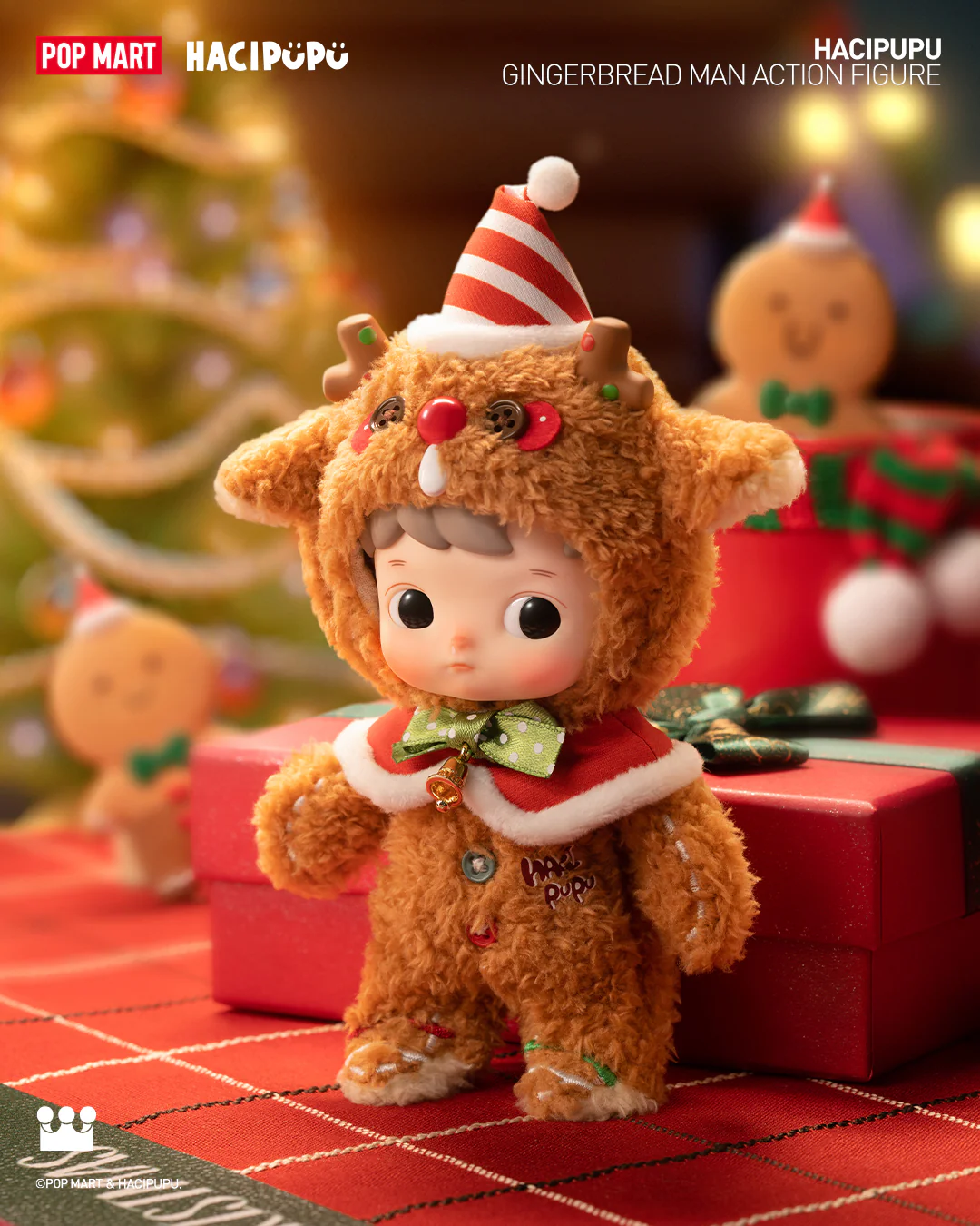 POP MART Hacipupu Gingerbread Man Action Figure