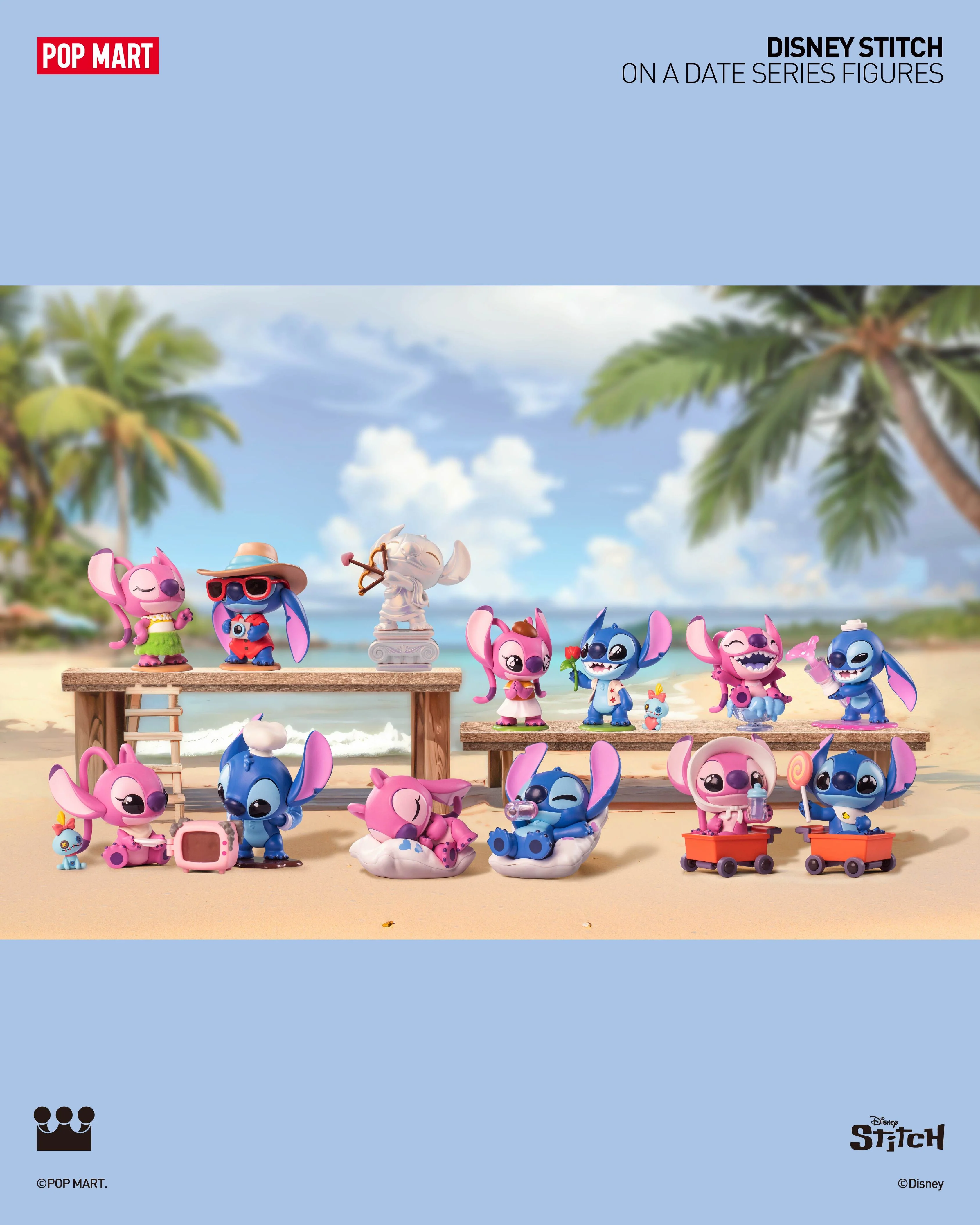 POP MART Disney Stitch on a Date Series Figures