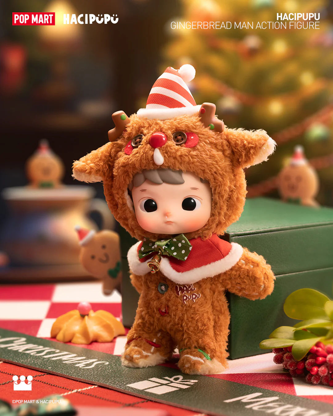 POP MART Hacipupu Gingerbread Man Action Figure