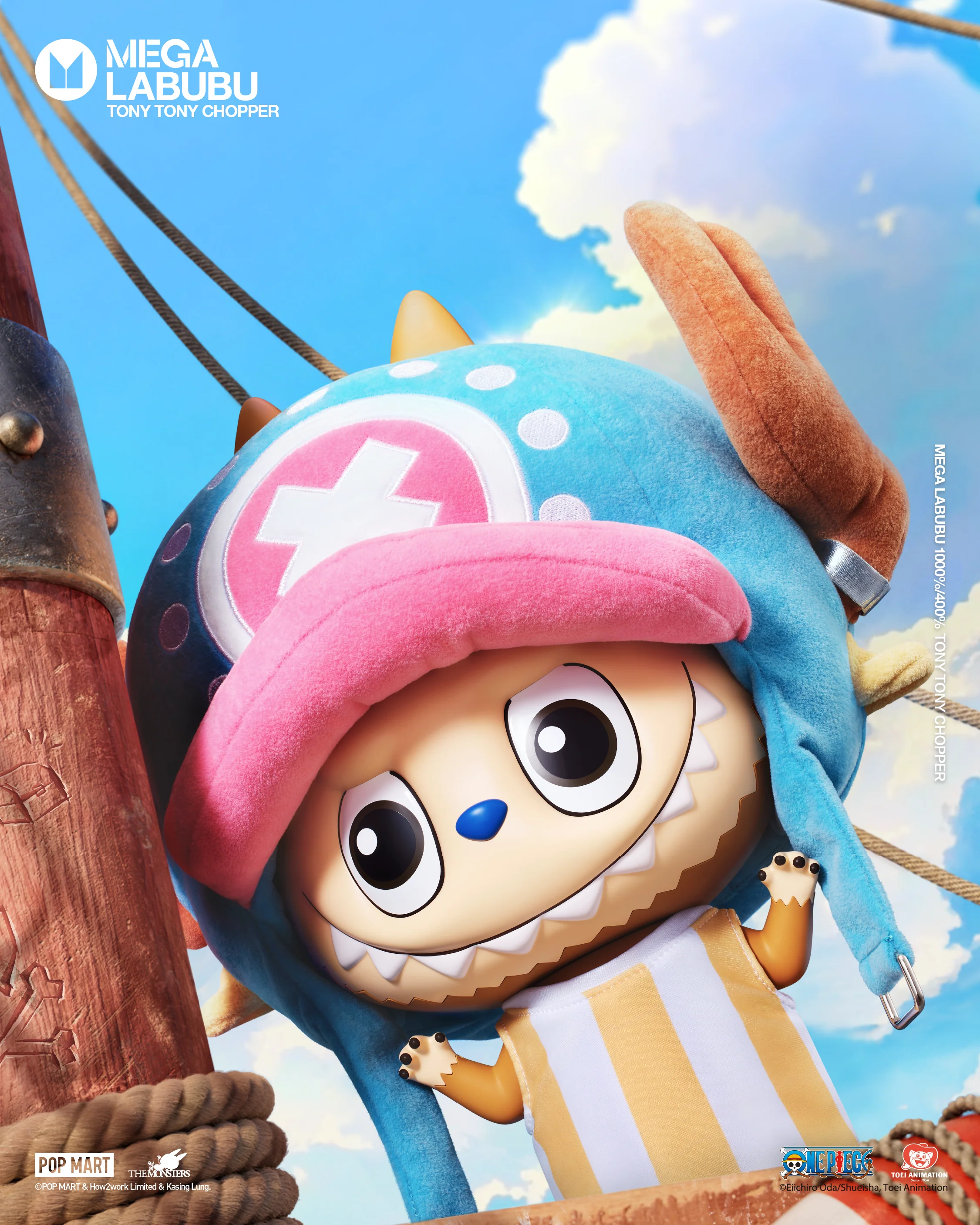 POP MART MEGA LABUBU 400% TONY TONY CHOPPER