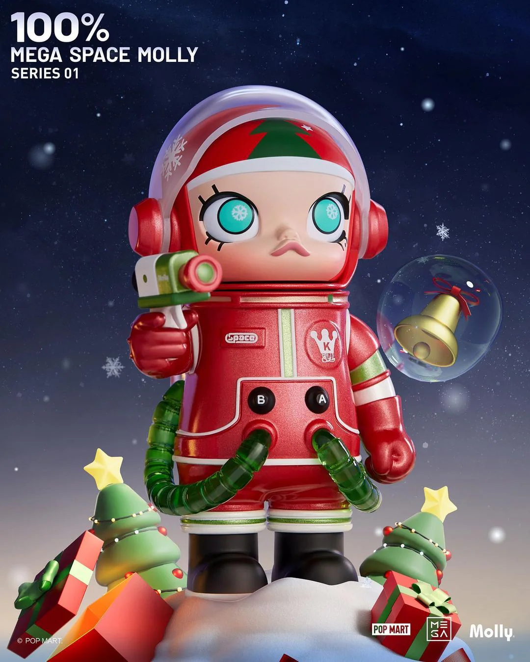 POP MART MEGA Collection 100% Space Molly Series 1