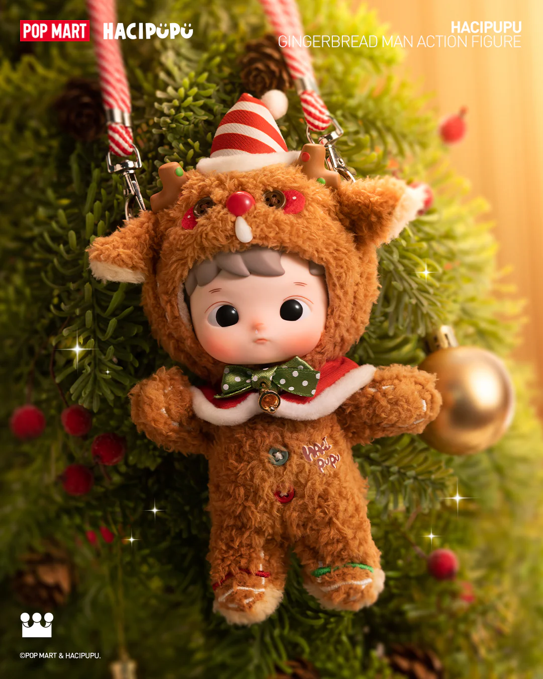 POP MART Hacipupu Gingerbread Man Action Figure