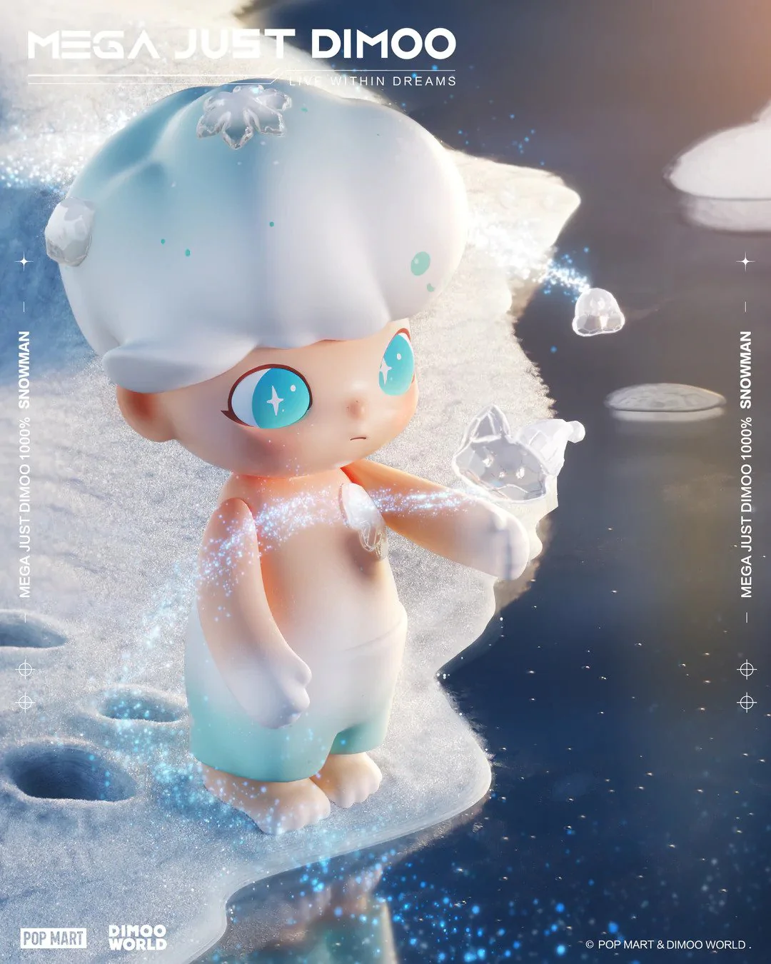 POP MART MEGA JUST DIMOO 1000% Snowman