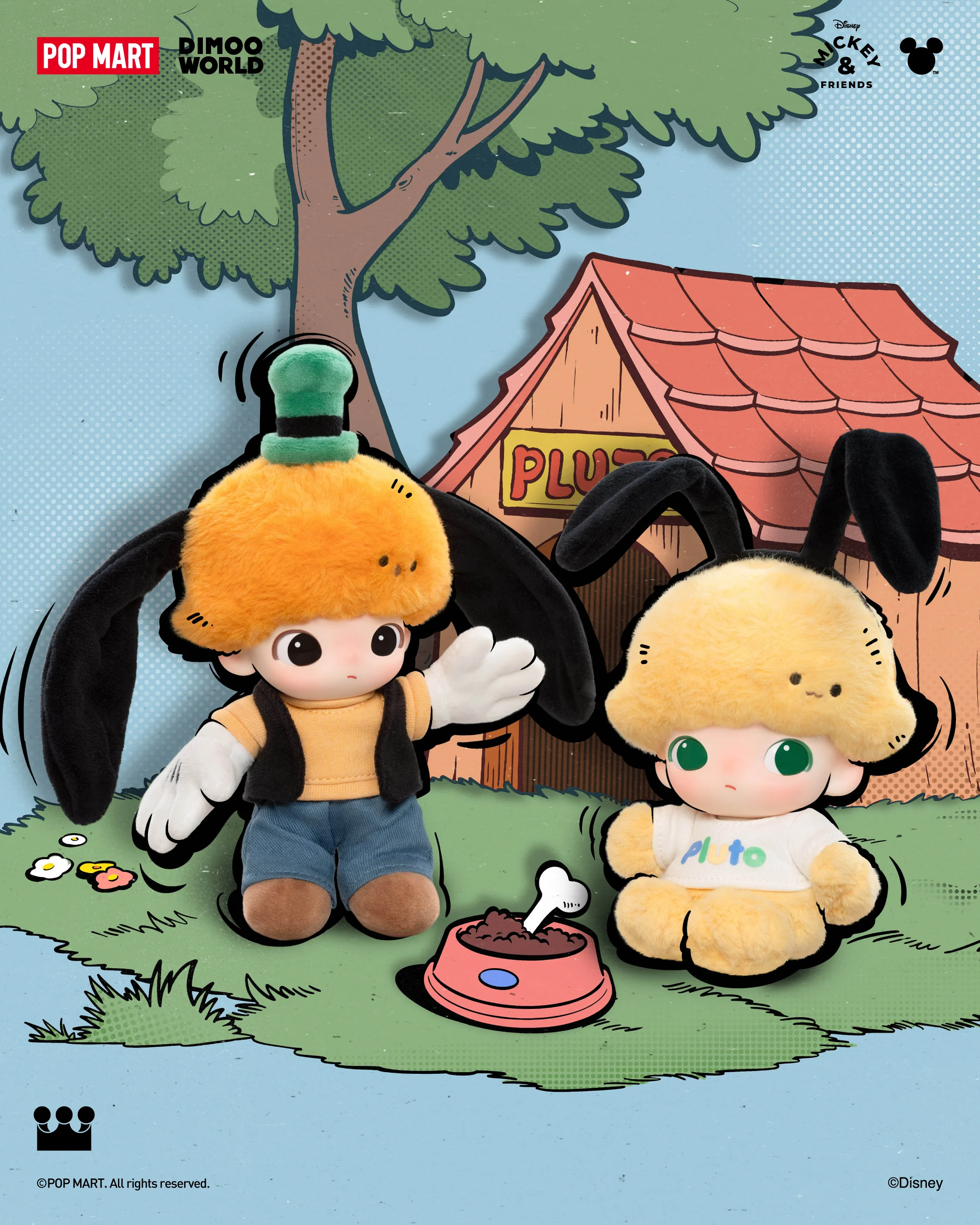 POP MART DIMOO WORLD × DISNEY Series-Vinyl Plush Keychain Blind Box