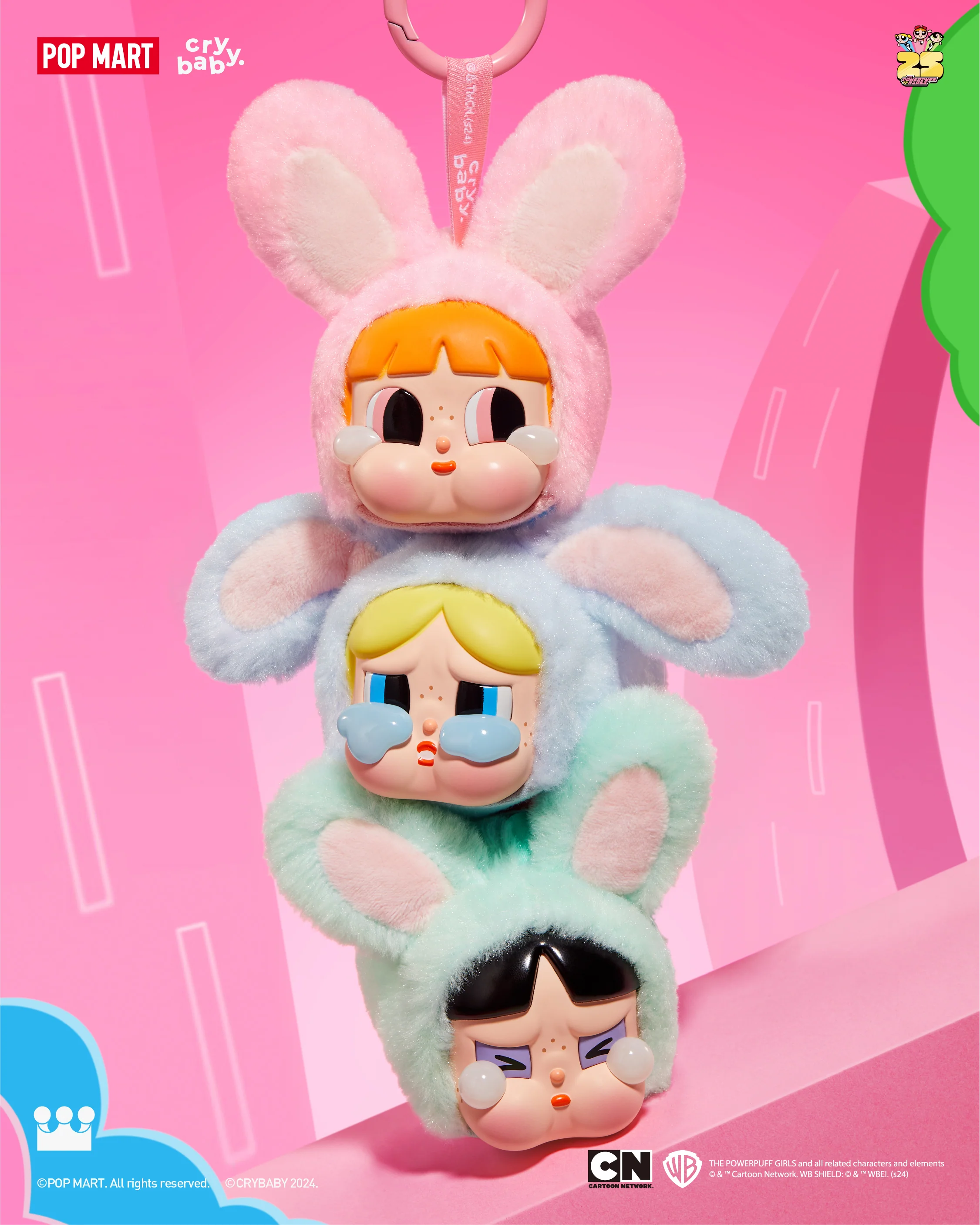 POP MART CRYBABY × Powerpuff Girls Series-Vinyl Face Plush Blind Box