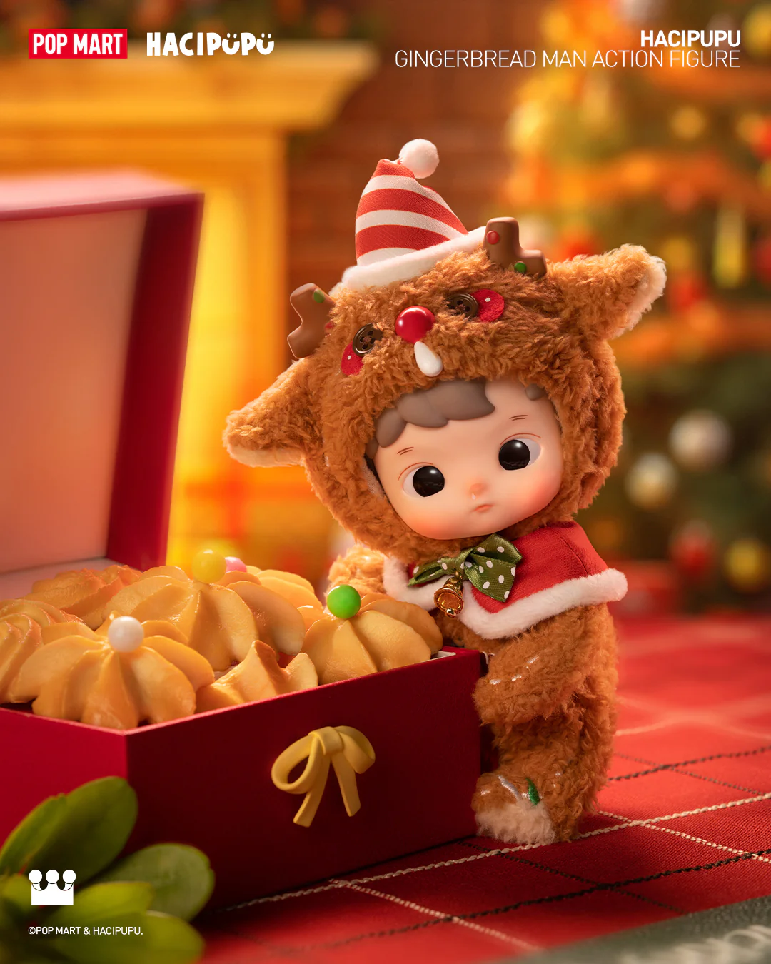 POP MART Hacipupu Gingerbread Man Action Figure