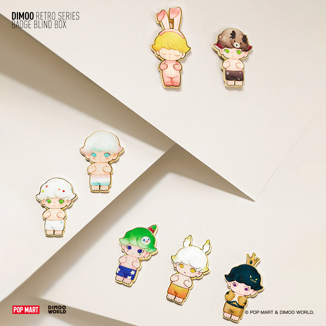 POP MART Dimoo Retro Series - Blind Box Badge