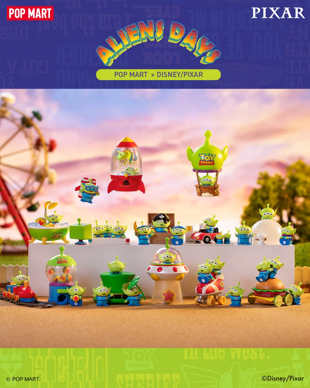 POP MART Disney / Pixar Aliens Days Series