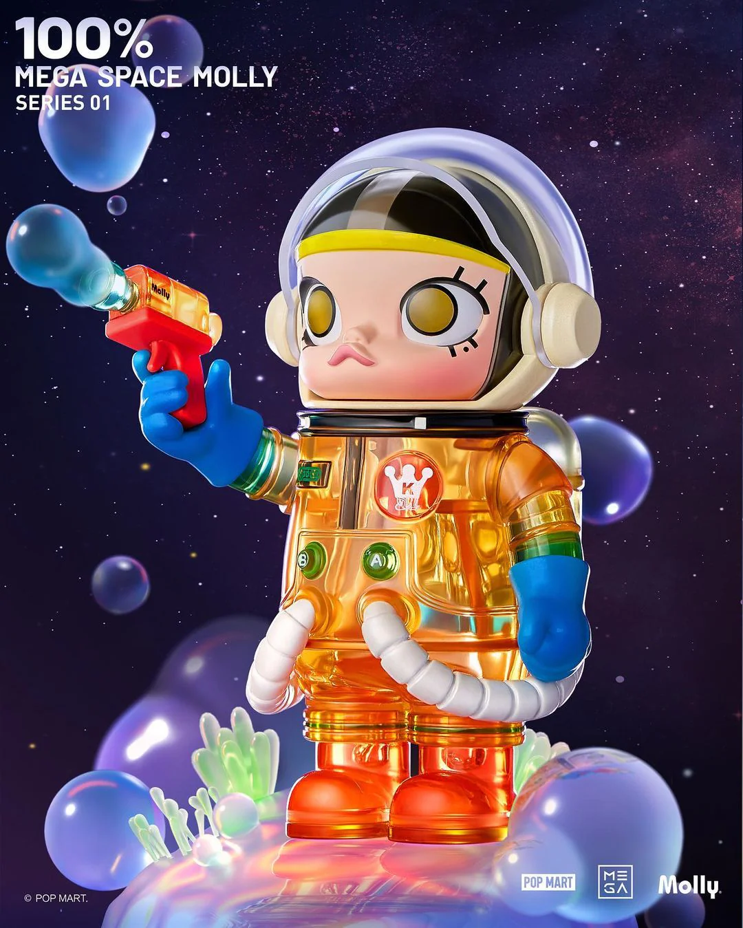 POP MART MEGA Collection 100% Space Molly Series 1