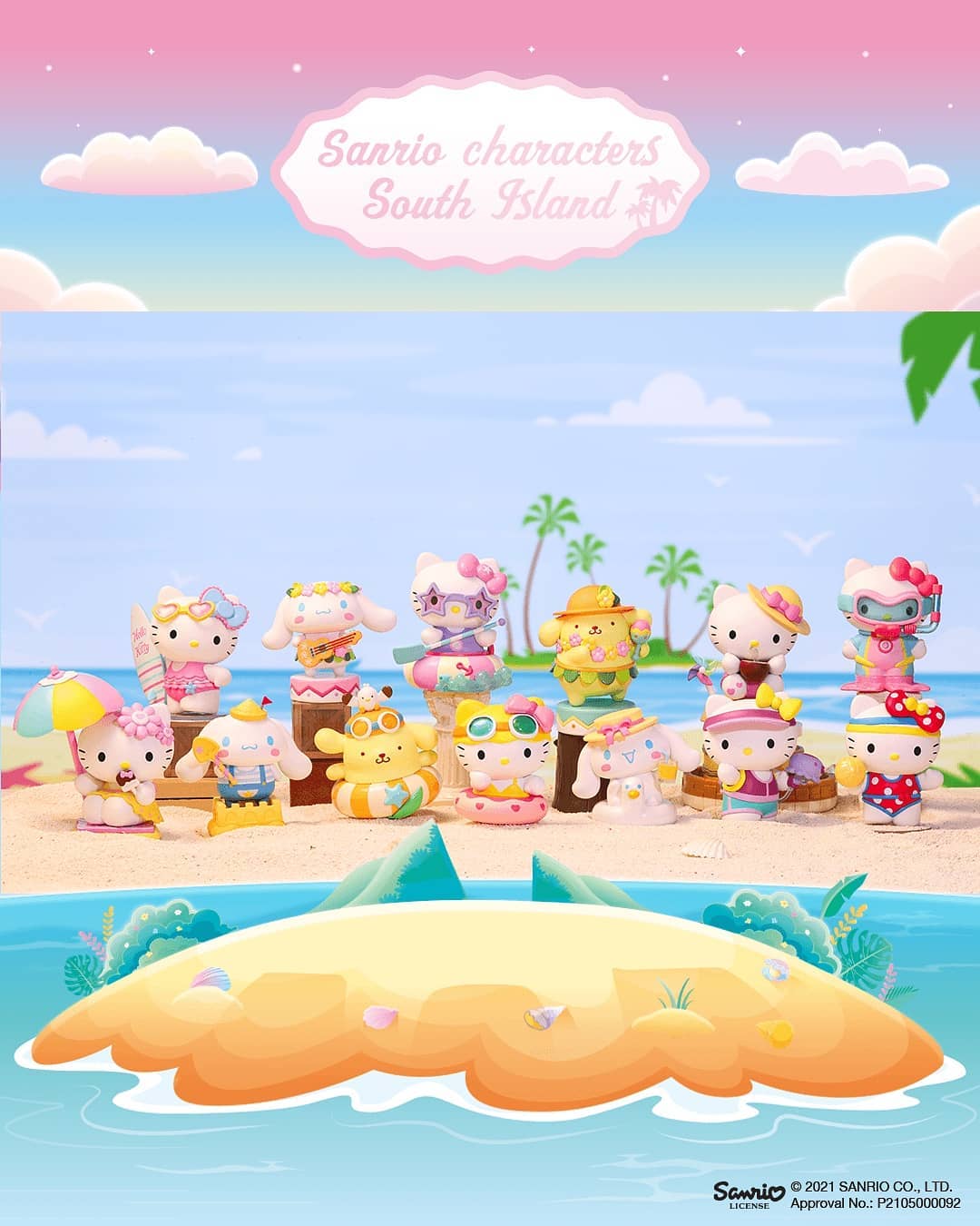 POP MART Sanrio Characters South Island Series