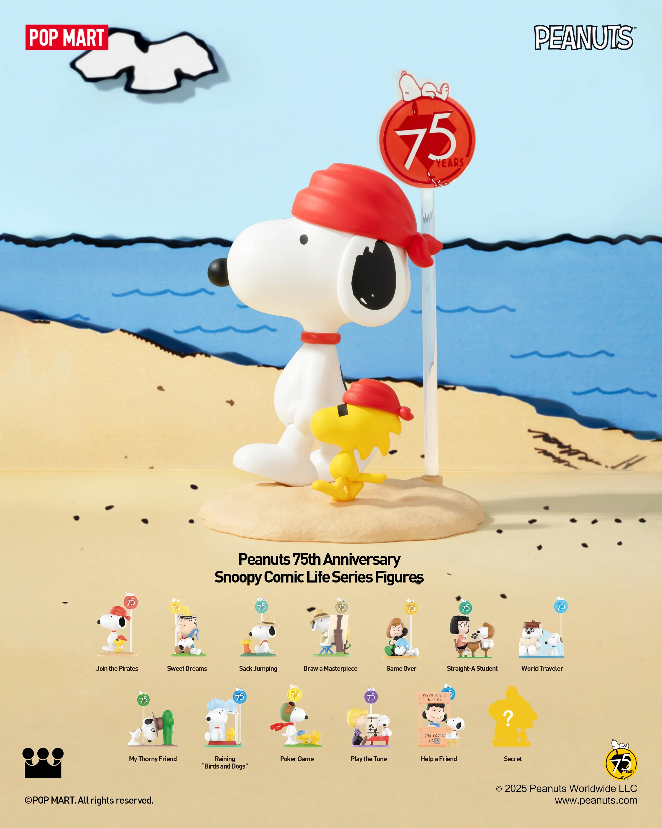 POP MART Peanuts 75th Anniversary | Snoopy Comic Life Series Figures