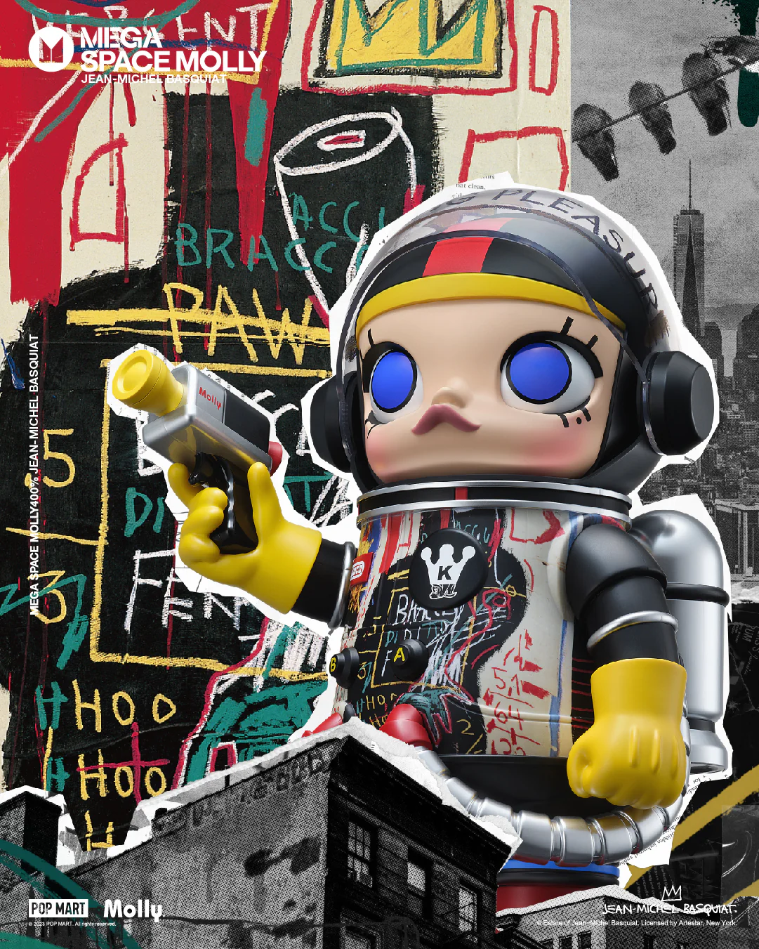 POP MART MEGA SPACE MOLLY 400% Jean-Michel Basquiat