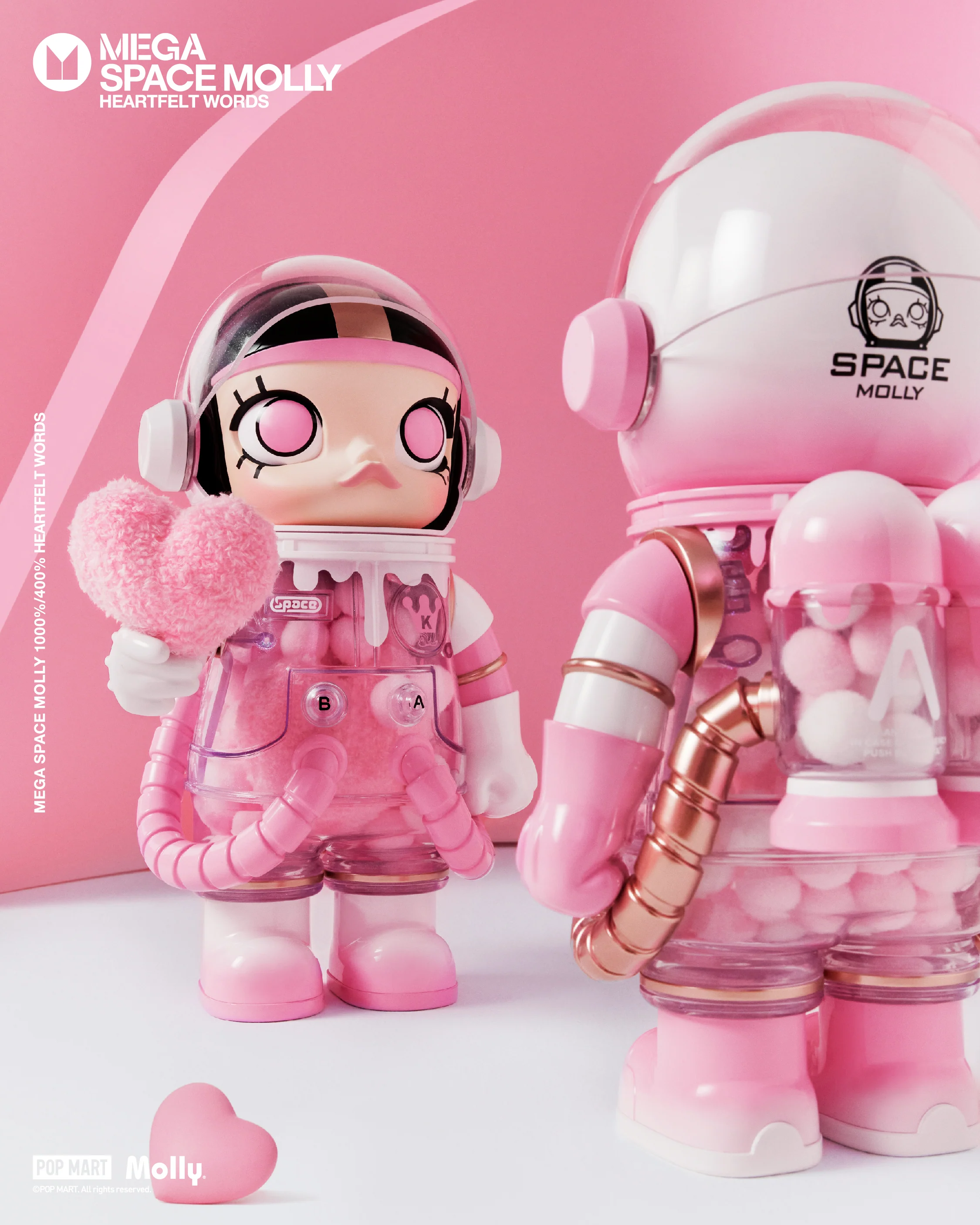 POP MART MEGA SPACE MOLLY 400% Heartfelt Words