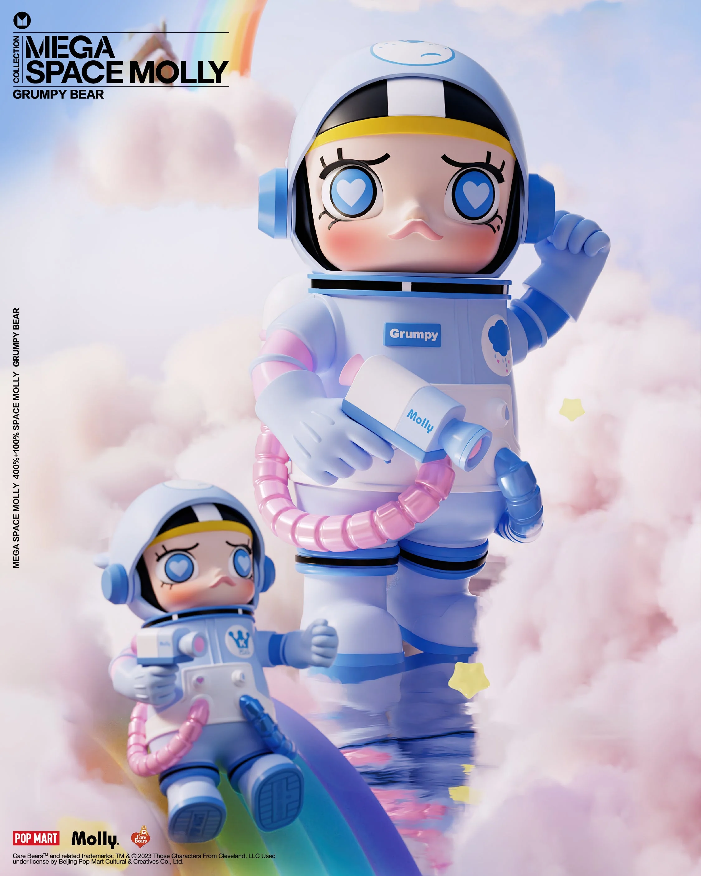 POP MART MEGA SPACE MOLLY 400% + 100% Grumpy Bear