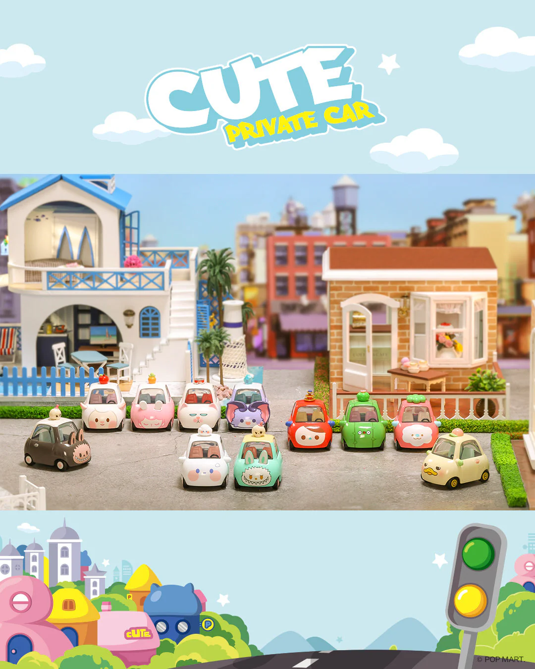 POP MART Popcar Cute Private Car Series