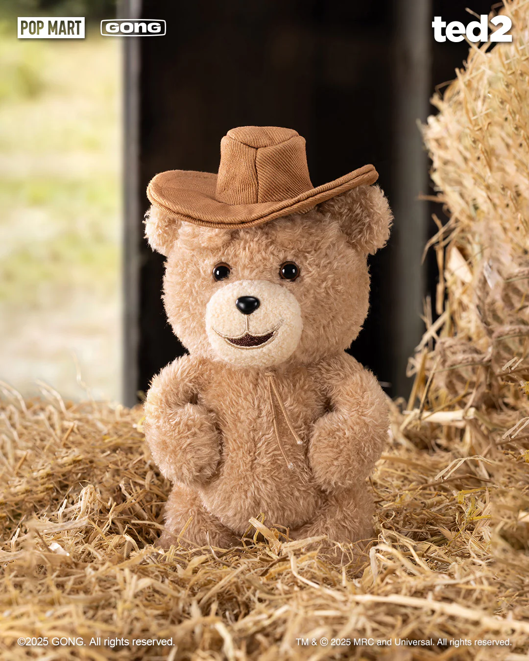 POP MART Ted2 Teddy Bear Action Plush Pendant