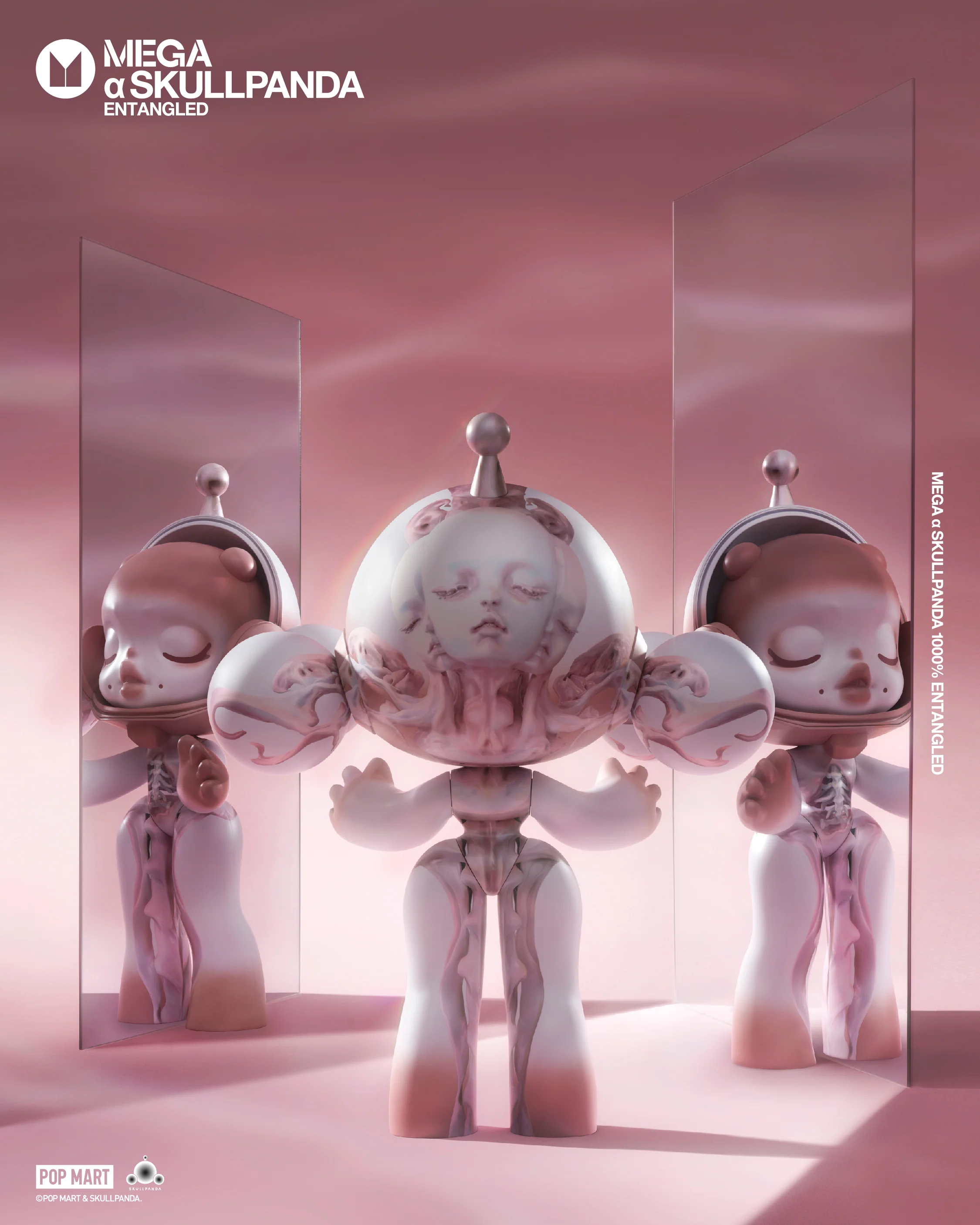POP MART MEGA α SKULLPANDA 1000% Entangled