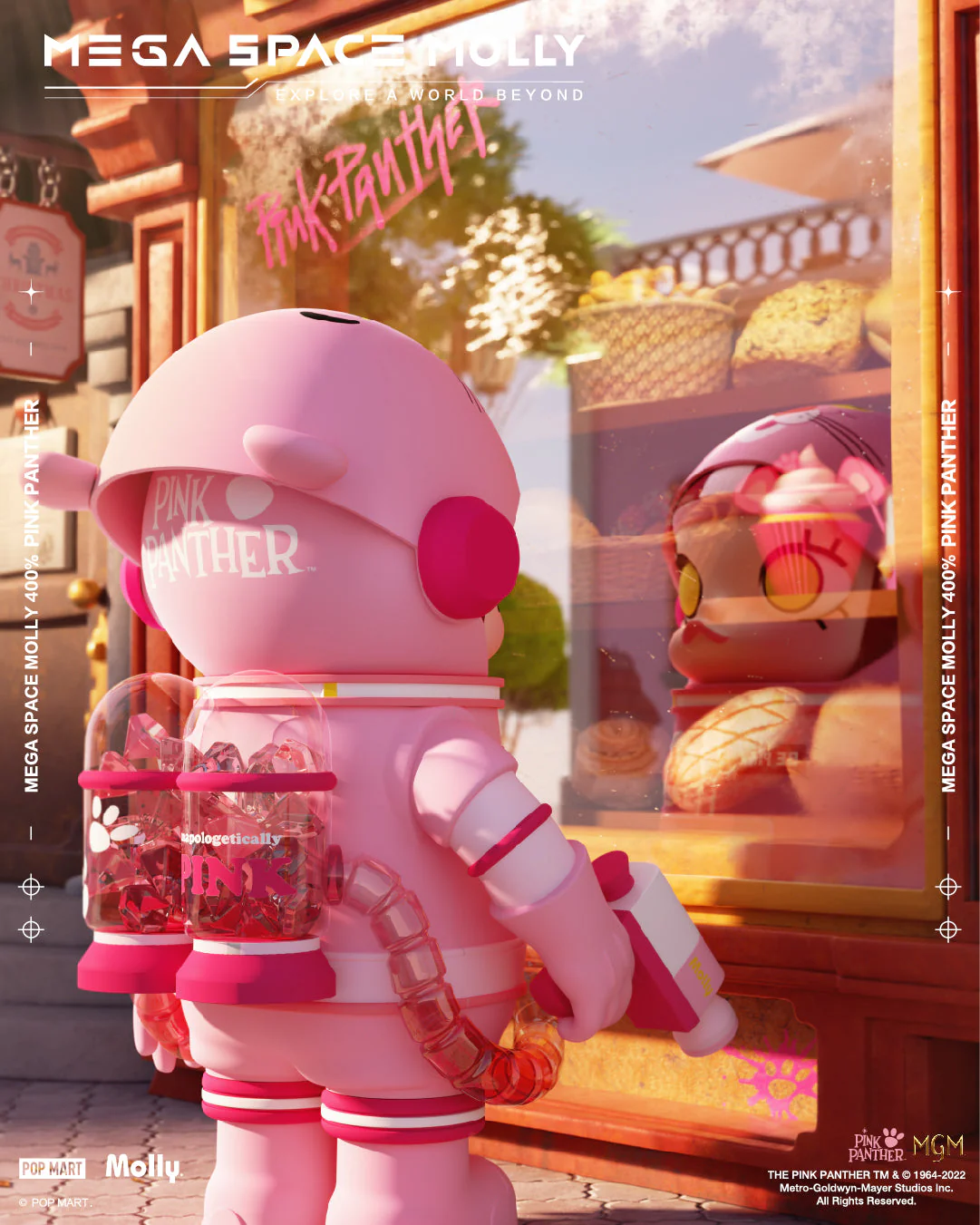 POP MART MEGA SPACE MOLLY 400% Pink Panther