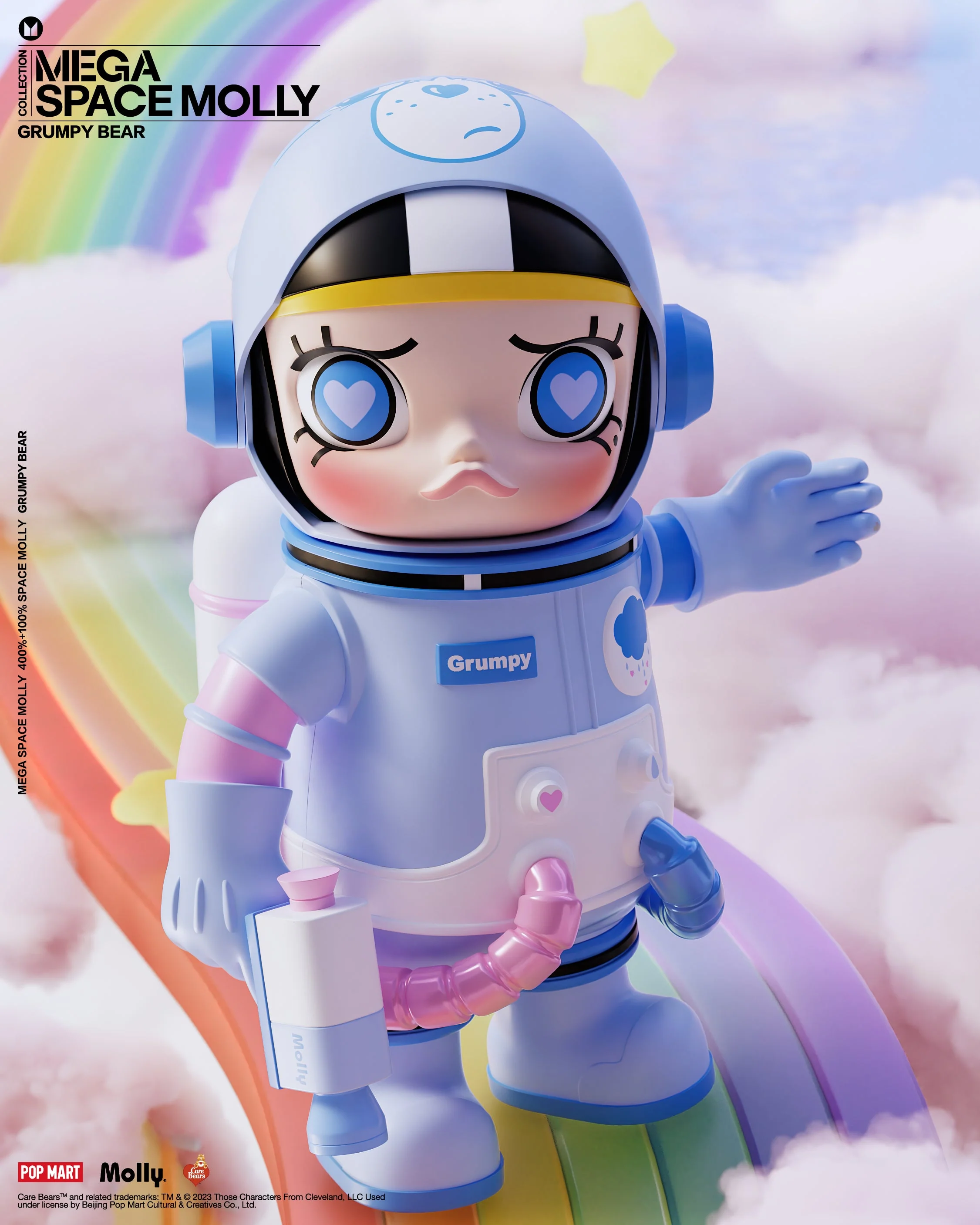 POP MART MEGA SPACE MOLLY 400% + 100% Grumpy Bear