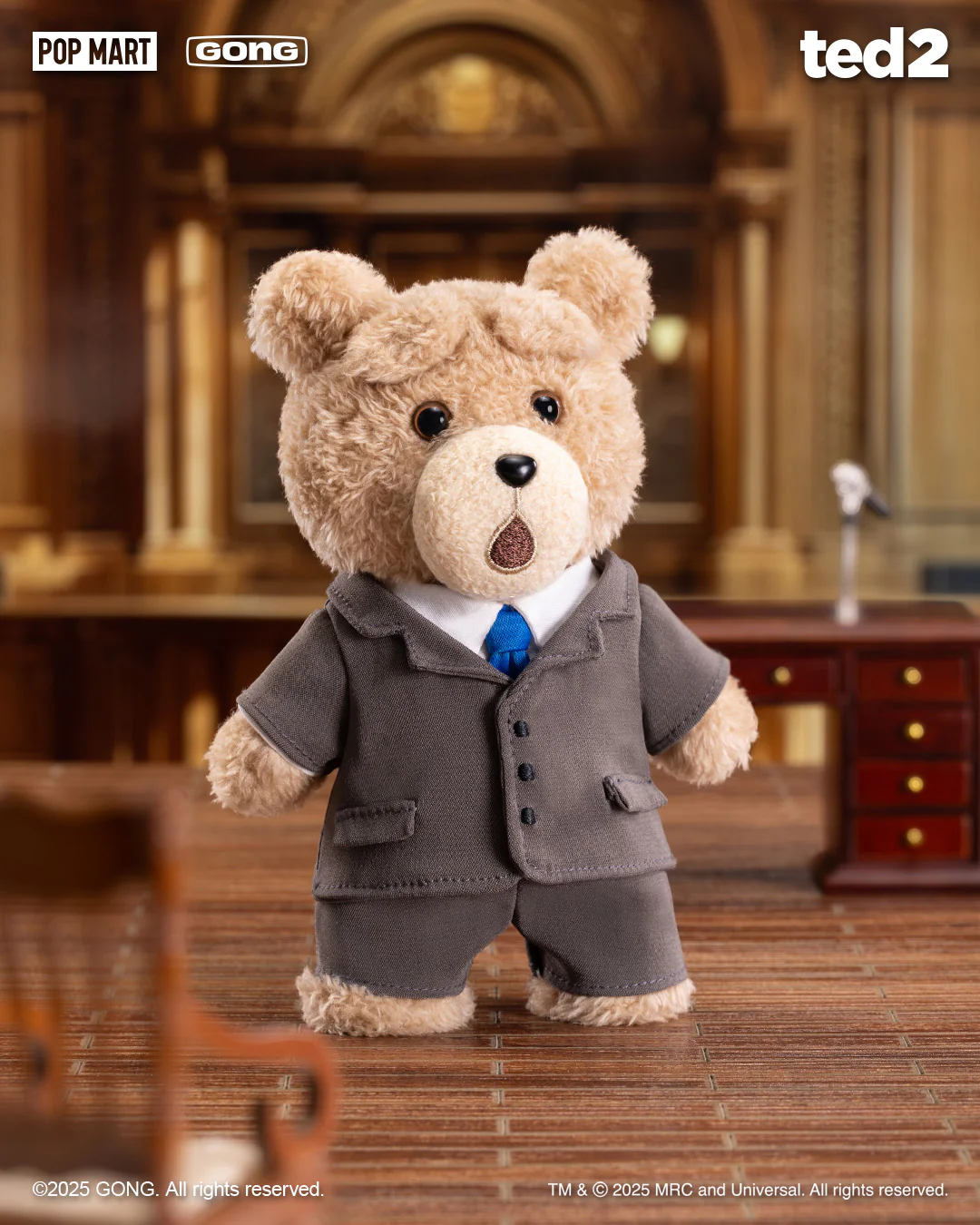 POP MART Ted2 Teddy Bear Action Plush Pendant