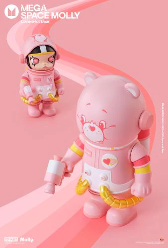 POP MART MEGA SPACE MOLLY 400%+100% Love-a-lot Bear