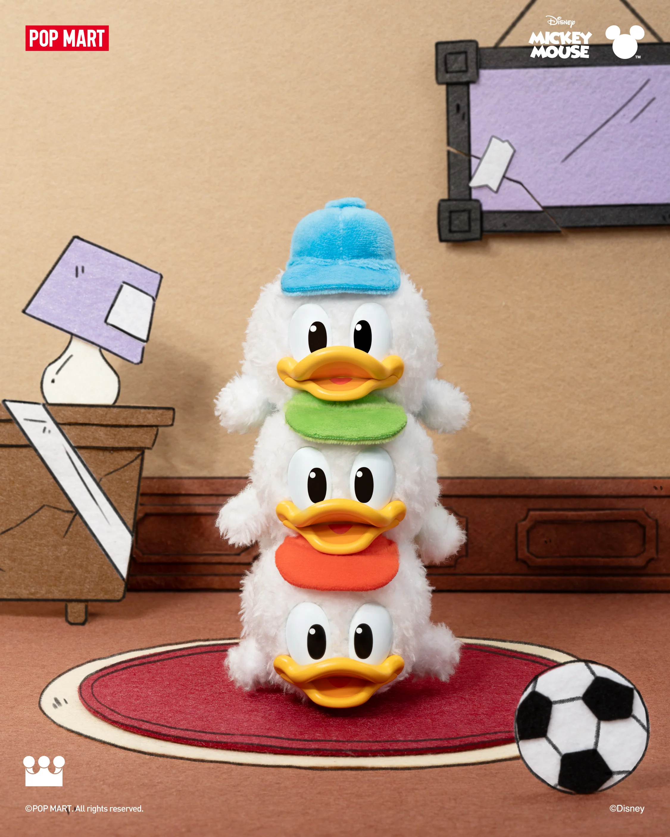 POP MART Mickey Family Cute Together Keychain Series Figures