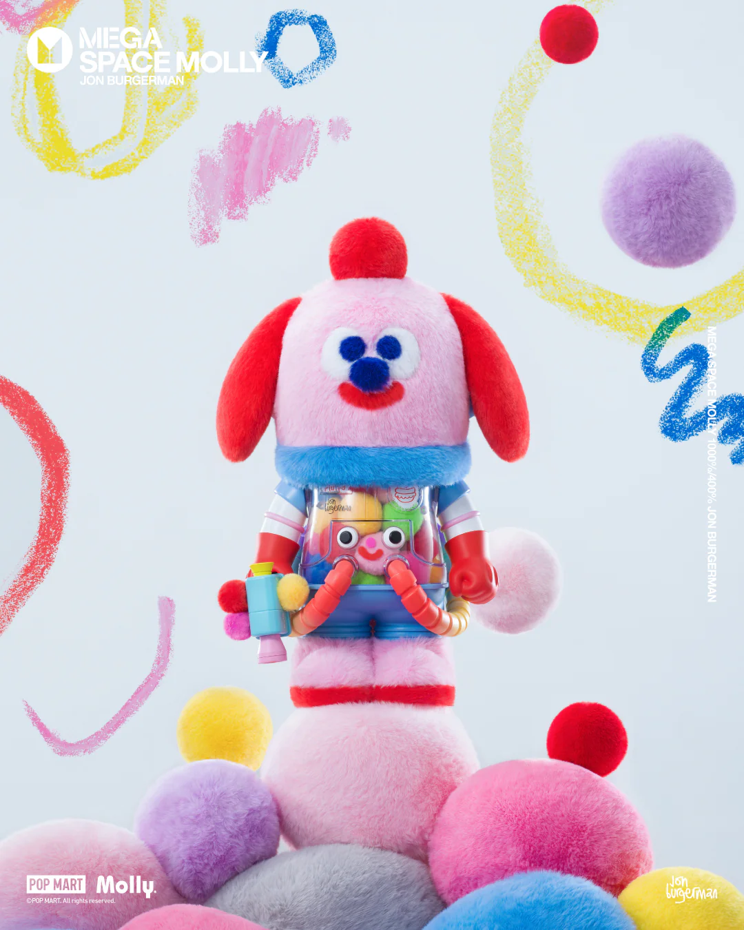 POP MART MEGA SPACE MOLLY 1000% Jon Burgerman