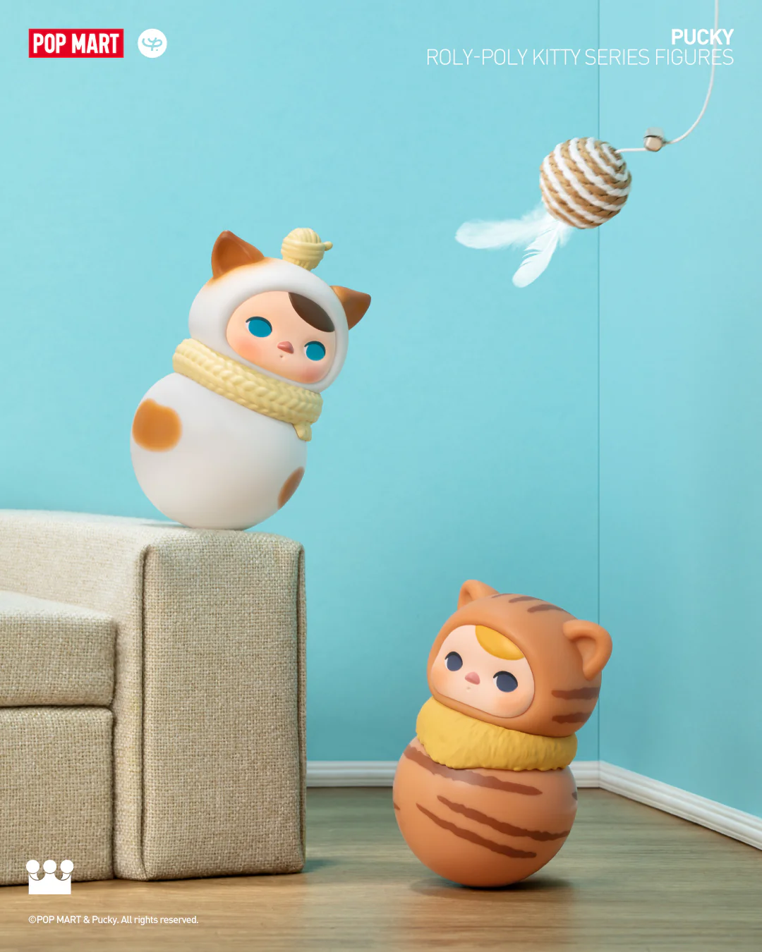 POP MART PUCKY Roly-Poly Kitty Series Figures