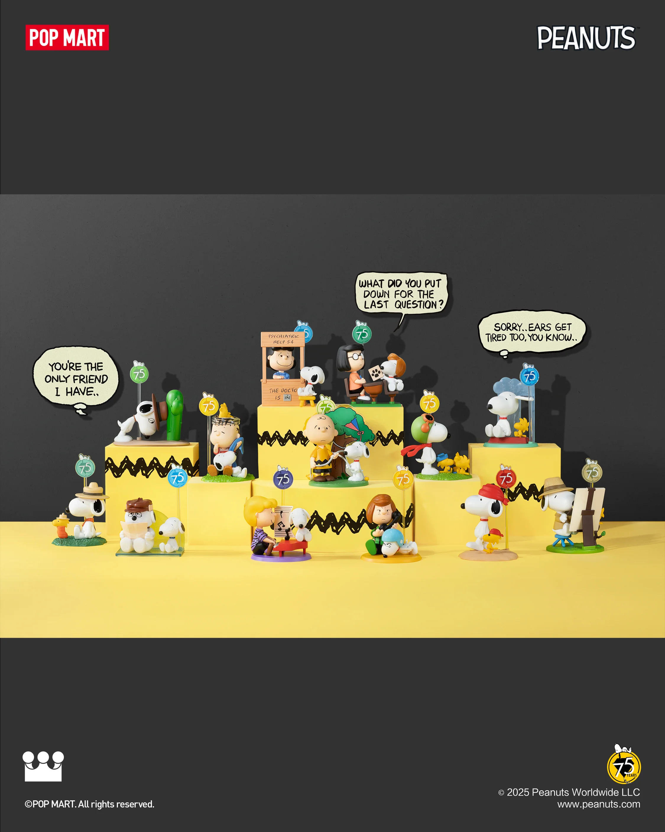 POP MART Peanuts 75th Anniversary | Snoopy Comic Life Series Figures